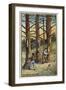 Pine Resin Collectors in the Landes, France-null-Framed Giclee Print