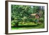 Pine Tree and Cottages-Robert Goldwitz-Framed Photographic Print
