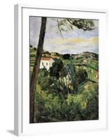Pine-Tree at L'Estaque (Landscape with Red Roof)-Paul Cézanne-Framed Art Print