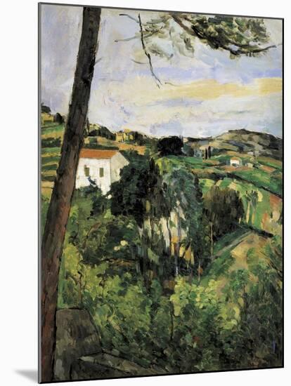 Pine-Tree at L'Estaque (Landscape with Red Roof)-Paul Cézanne-Mounted Art Print