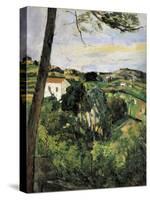 Pine-Tree at L'Estaque (Landscape with Red Roof)-Paul Cézanne-Stretched Canvas