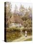 Pine Tree Cottage-Helen Allingham-Stretched Canvas