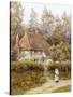 Pine Tree Cottage-Helen Allingham-Stretched Canvas