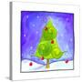 Pine Tree Decorated for Christmas-null-Stretched Canvas