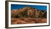 Pine trees and sandstone cliffs, Zion National Park, Utah, USA-null-Framed Photographic Print