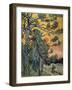 Pine Trees at Sunset, 1889-Vincent van Gogh-Framed Giclee Print