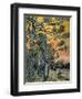Pine Trees at Sunset, 1889-Vincent van Gogh-Framed Giclee Print