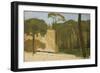 Pine Trees in a Roman Park, 1876 (Oil on Canvas, Mounted on Panel)-Lawrence Alma-Tadema-Framed Giclee Print