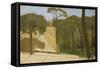 Pine Trees in a Roman Park, 1876 (Oil on Canvas, Mounted on Panel)-Lawrence Alma-Tadema-Framed Stretched Canvas