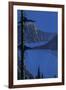 Pine Trees, Mountains, and Lakes in Blue-Found Image Press-Framed Giclee Print