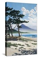 Pine Trees on the Beach with Mt Fuji in the Background, Japan-null-Stretched Canvas