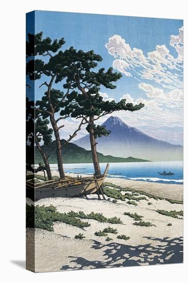 Pine Trees on the Beach with Mt Fuji in the Background, Japan-null-Stretched Canvas