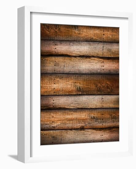 Pine Wood Textured Background-Sandralise-Framed Photographic Print