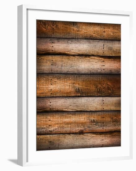 Pine Wood Textured Background-Sandralise-Framed Photographic Print