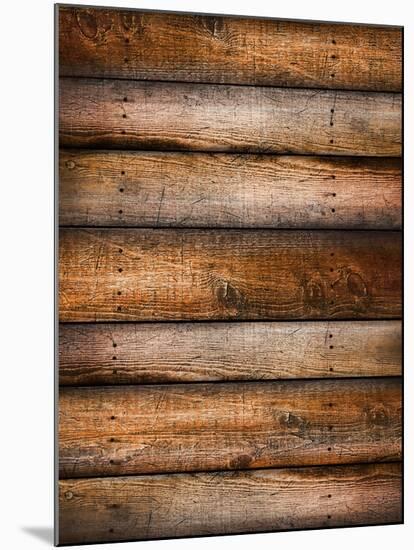 Pine Wood Textured Background-Sandralise-Mounted Photographic Print