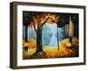 Pine Wood-Leonid Afremov-Framed Art Print