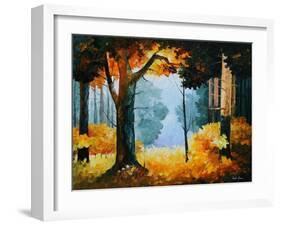 Pine Wood-Leonid Afremov-Framed Art Print