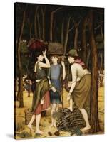 Pine Woods at Viareggio-John Roddam Spencer Stanhope-Stretched Canvas