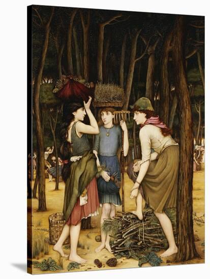 Pine Woods at Viareggio-John Roddam Spencer Stanhope-Stretched Canvas