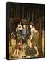 Pine Woods at Viareggio-John Roddam Spencer Stanhope-Framed Stretched Canvas