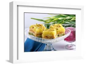 Pineapple Berfi with Drink-highviews-Framed Photographic Print