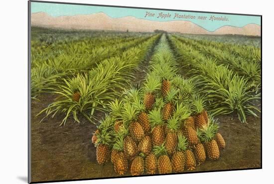 Pineapple Field, Hawaii-null-Mounted Art Print