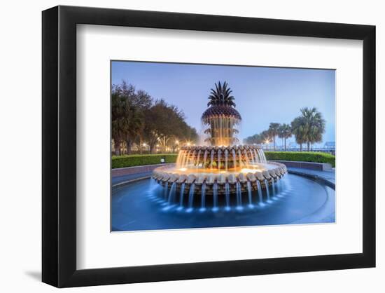 Pineapple Fountain Charleston-null-Framed Art Print