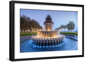 Pineapple Fountain Charleston-null-Framed Art Print