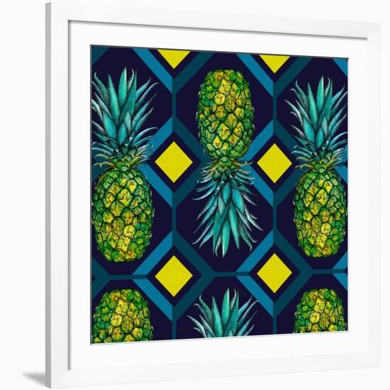 Pineapple geometric tile, 2018-Andrew Watson-Framed Giclee Print