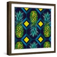 Pineapple geometric tile, 2018-Andrew Watson-Framed Giclee Print