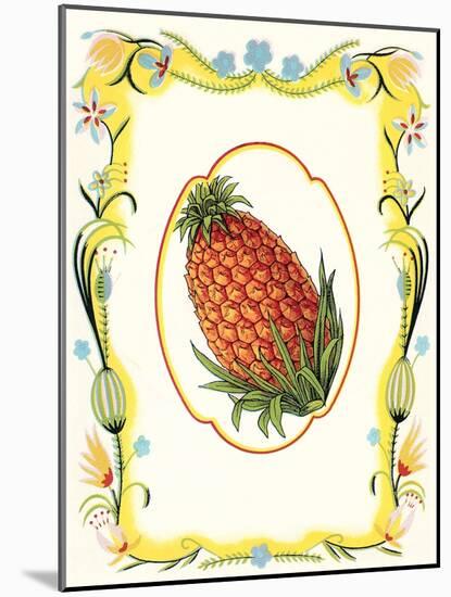 Pineapple in Frame-null-Mounted Art Print