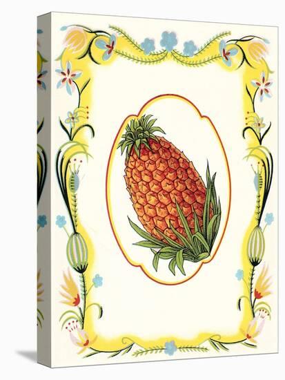 Pineapple in Frame-null-Stretched Canvas