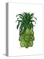 Pineapple, Monstera Leaf-Fab Funky-Stretched Canvas