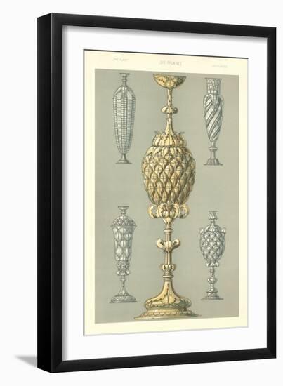 Pineapple Motif Table Decorations-null-Framed Art Print