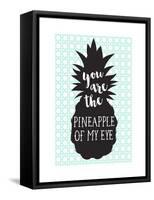 Pineapple of My Eye Aqua-Bella Dos Santos-Framed Stretched Canvas