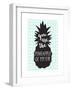 Pineapple of My Eye Aqua-Bella Dos Santos-Framed Art Print