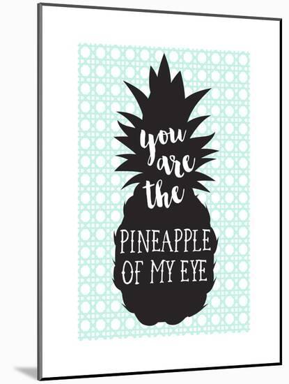 Pineapple of My Eye Aqua-Bella Dos Santos-Mounted Art Print
