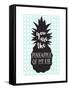 Pineapple of My Eye Aqua-Bella Dos Santos-Framed Stretched Canvas