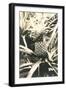Pineapple on Plant-null-Framed Art Print