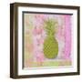 Pineapple Pink and Green Flower-Megan Aroon Duncanson-Framed Art Print