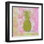 Pineapple Pink and Green Flower-Megan Aroon Duncanson-Framed Art Print