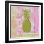 Pineapple Pink and Green Flower-Megan Aroon Duncanson-Framed Art Print