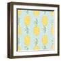 Pineapple Seamless Pattern-lilalove-Framed Art Print