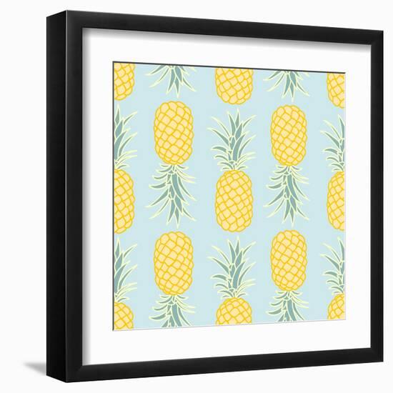 Pineapple Seamless Pattern-lilalove-Framed Art Print