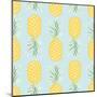 Pineapple Seamless Pattern-lilalove-Mounted Art Print