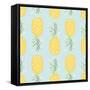 Pineapple Seamless Pattern-lilalove-Framed Stretched Canvas