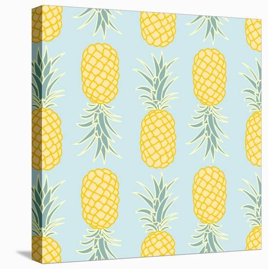 Pineapple Seamless Pattern-lilalove-Stretched Canvas