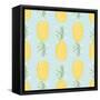 Pineapple Seamless Pattern-lilalove-Framed Stretched Canvas