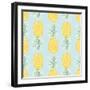 Pineapple Seamless Pattern-lilalove-Framed Art Print