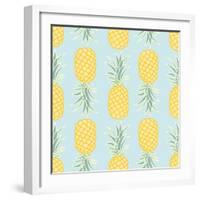 Pineapple Seamless Pattern-lilalove-Framed Art Print